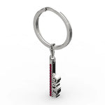 Load image into Gallery viewer, Gig'Em Silver and Garnet Spirit Keychain