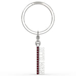 Load image into Gallery viewer, 12th Man Silver and Garnet Spirit Tag Keychain
