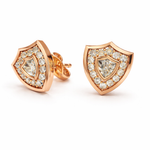Load image into Gallery viewer, Aggie Shield™ Diamond 14K Rose Gold Stud Earrings