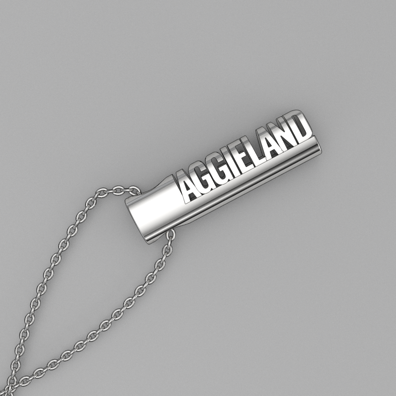 Aggieland Silver Texas A&M Modern Tag Pendant
