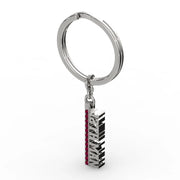12th Man Silver and Garnet Spirit Tag Keychain