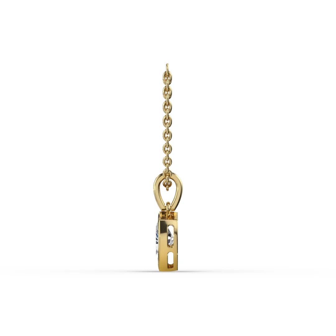 AGGIE SHIELD™ DIAMOND 14K GOLD SOLITAIRE PENDANT