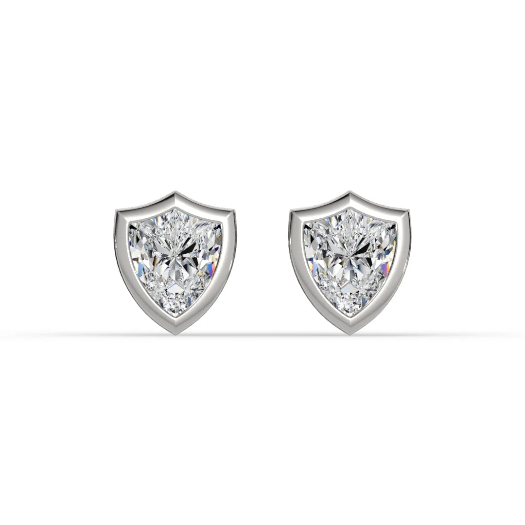 AGGIE SHIELD™ DIAMOND 14K GOLD SOLITAIRE STUDS