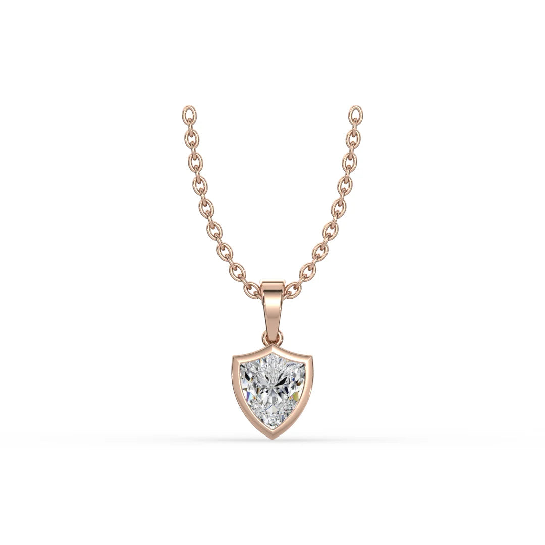 AGGIE SHIELD™ DIAMOND 14K GOLD SOLITAIRE PENDANT
