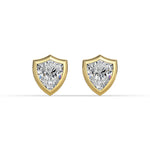 Load image into Gallery viewer, AGGIE SHIELD™ DIAMOND 14K GOLD SOLITAIRE STUDS