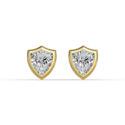 AGGIE SHIELD™ DIAMOND 14K GOLD SOLITAIRE STUDS
