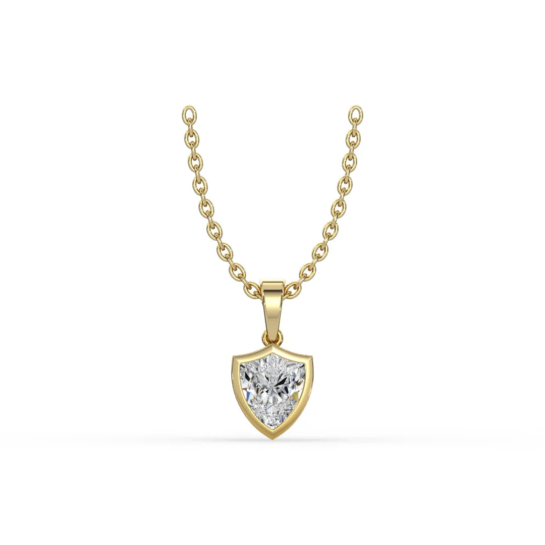 AGGIE SHIELD™ DIAMOND 14K GOLD SOLITAIRE PENDANT