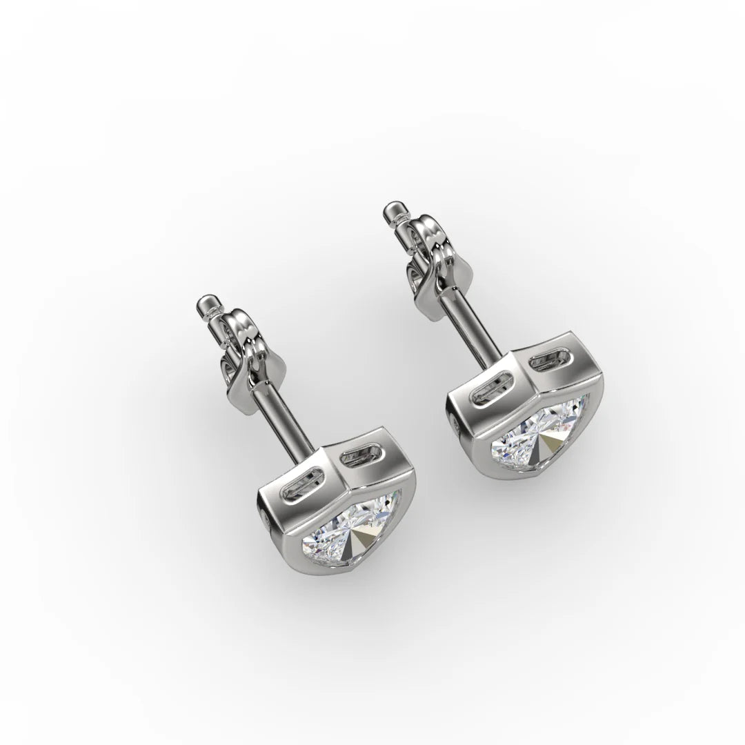 AGGIE SHIELD™ DIAMOND 14K GOLD SOLITAIRE STUDS