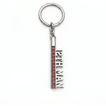 Load image into Gallery viewer, 12th Man Silver and Garnet Spirit Tag Keychain