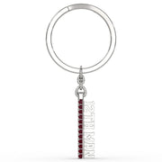 12th Man Silver and Garnet Spirit Tag Keychain