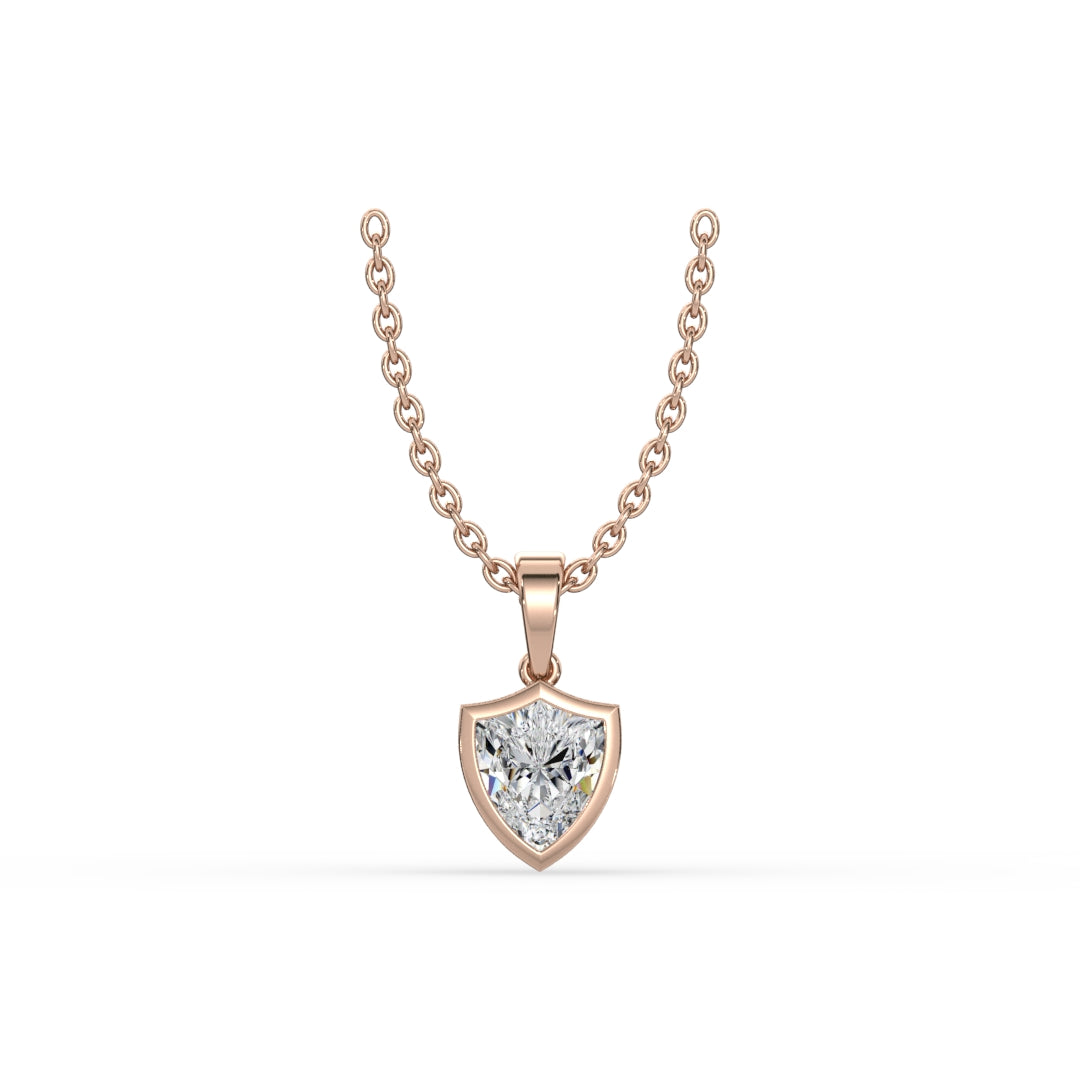 AGGIE SHIELD™ DIAMOND 14K GOLD SOLITAIRE PENDANT