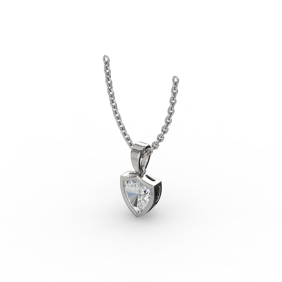 AGGIE SHIELD™ DIAMOND 14K GOLD SOLITAIRE PENDANT