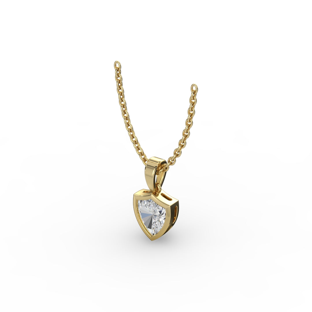 AGGIE SHIELD™ DIAMOND 14K GOLD SOLITAIRE PENDANT