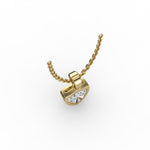 Load image into Gallery viewer, AGGIE SHIELD™ DIAMOND 14K GOLD SOLITAIRE PENDANT