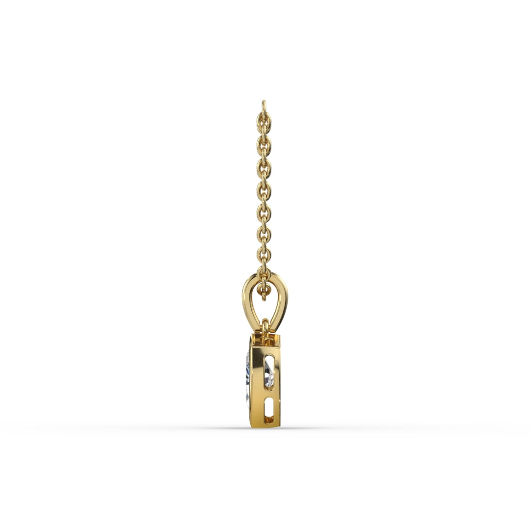 AGGIE SHIELD™ DIAMOND 14K GOLD SOLITAIRE PENDANT