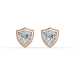Load image into Gallery viewer, AGGIE SHIELD™ DIAMOND 14K GOLD SOLITAIRE STUDS