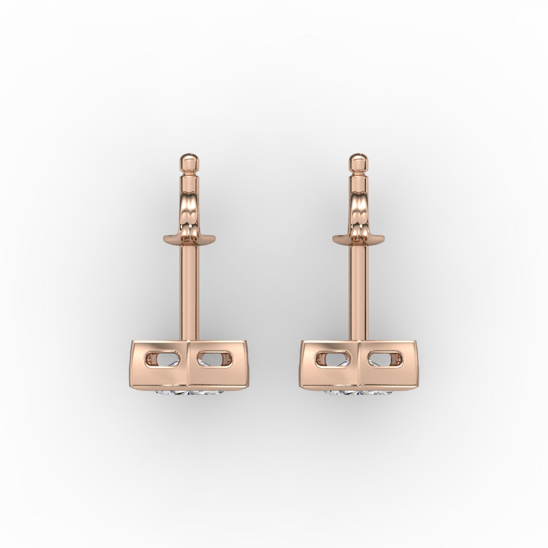 AGGIE SHIELD™ DIAMOND 14K GOLD SOLITAIRE STUDS