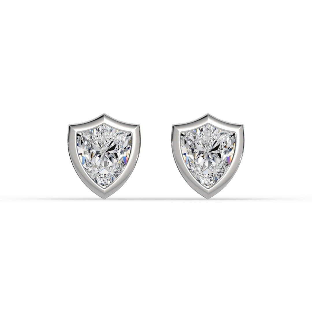 AGGIE SHIELD™ DIAMOND 14K GOLD SOLITAIRE STUDS