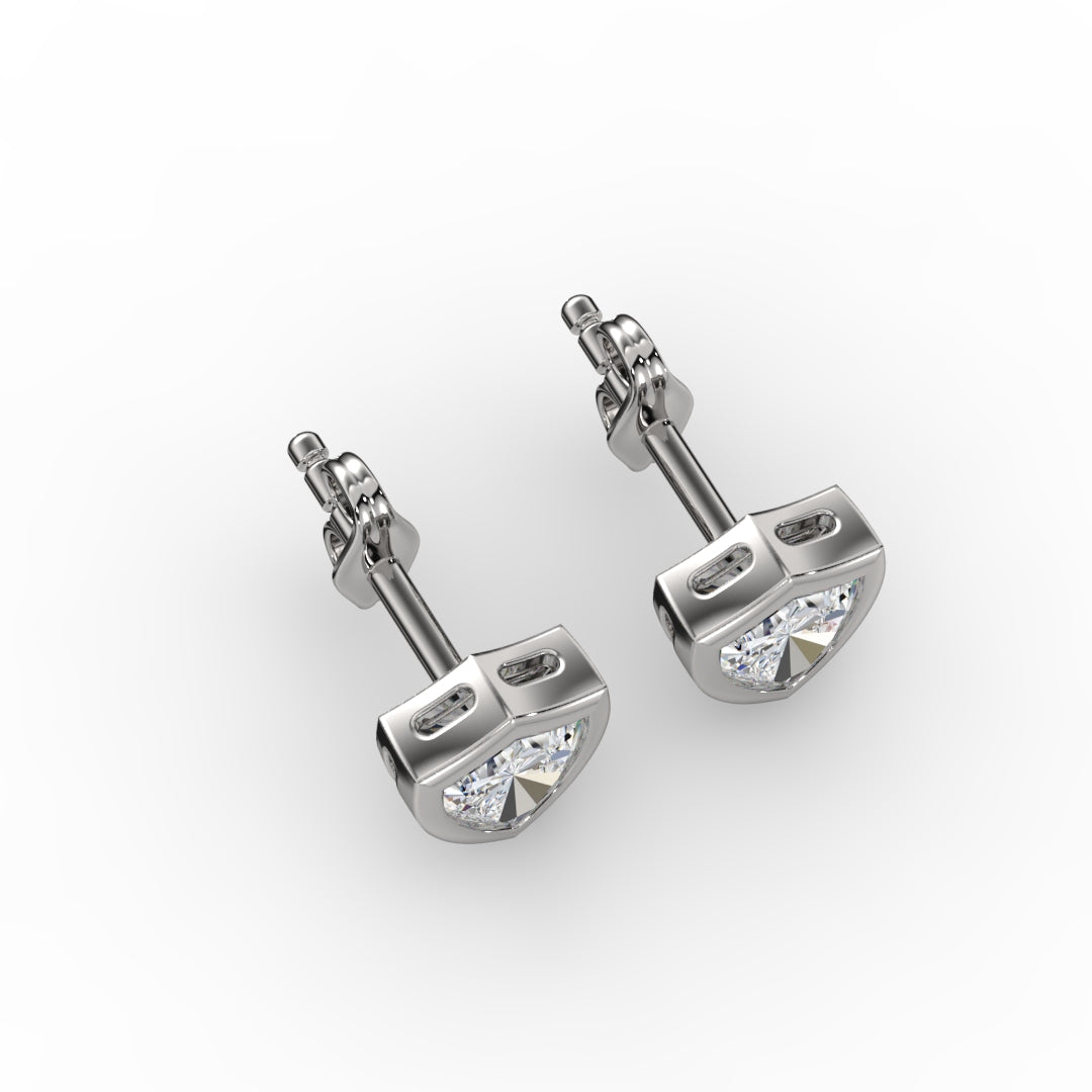 AGGIE SHIELD™ DIAMOND 14K GOLD SOLITAIRE STUDS