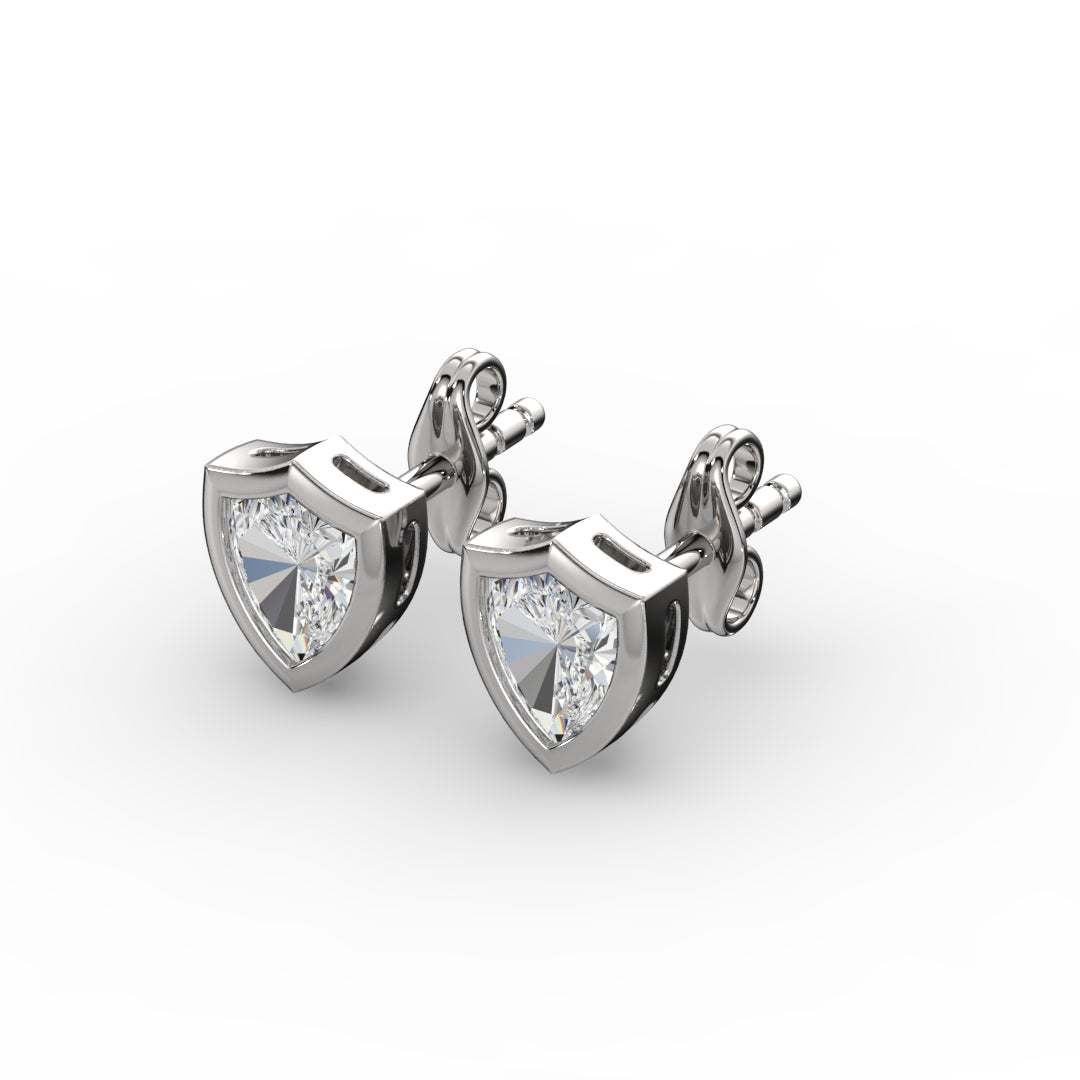 AGGIE SHIELD™ DIAMOND 14K GOLD SOLITAIRE STUDS