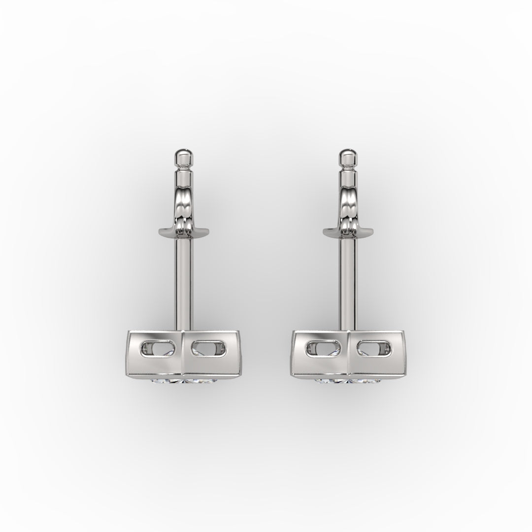 AGGIE SHIELD™ DIAMOND 14K GOLD SOLITAIRE STUDS