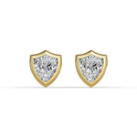 Load image into Gallery viewer, AGGIE SHIELD™ DIAMOND 14K GOLD SOLITAIRE STUDS
