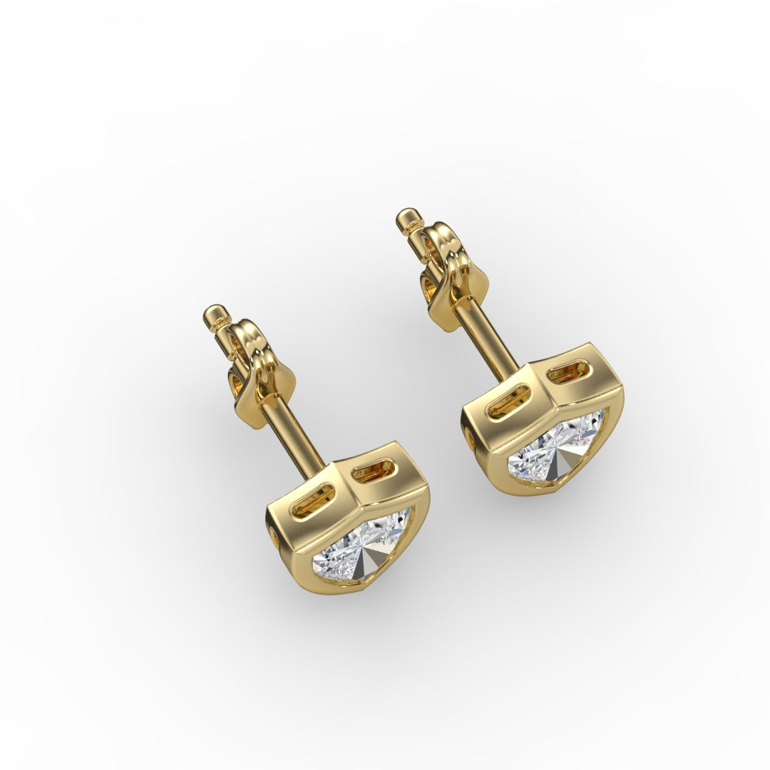 AGGIE SHIELD™ DIAMOND 14K GOLD SOLITAIRE STUDS