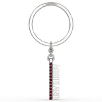 Load image into Gallery viewer, AggieLand Silver and Garnet Spirit Tag Keychain