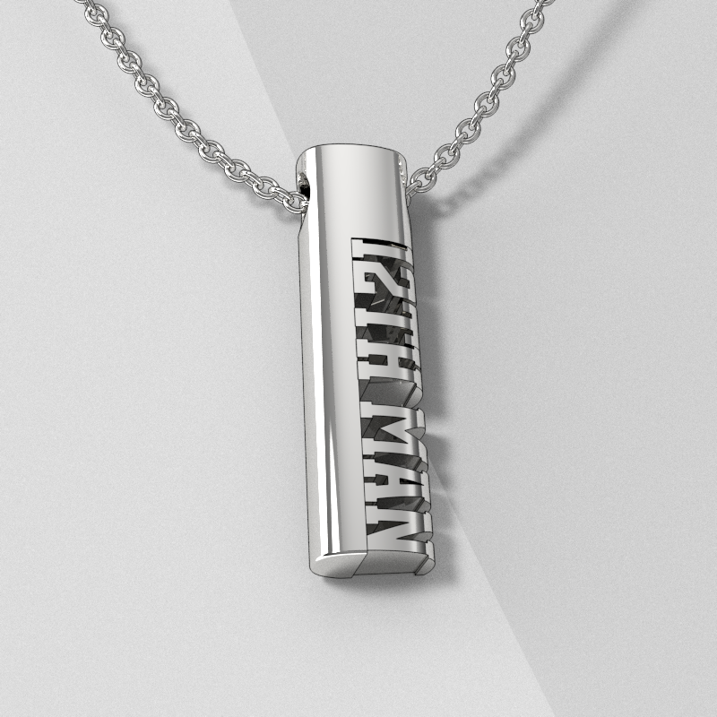 12th Man Silver Texas A&M Modern Tag Pendant