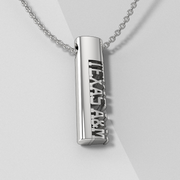 TEXAS A&M Silver Modern Tag Pendant