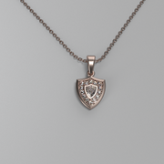 Aggie Shield™ Diamond 14K Rose Gold Pendant