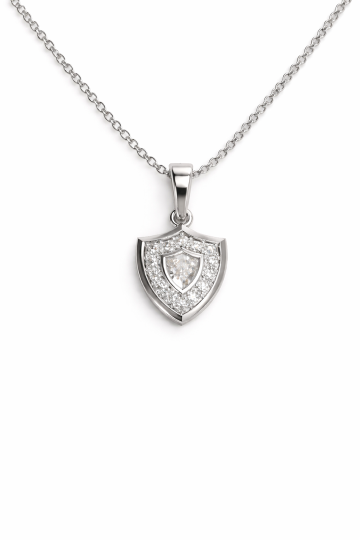 Aggie Shield™ Diamond 14K White Gold Pendant