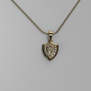Aggie Shield™ Diamond 14K Yellow Gold Pendant
