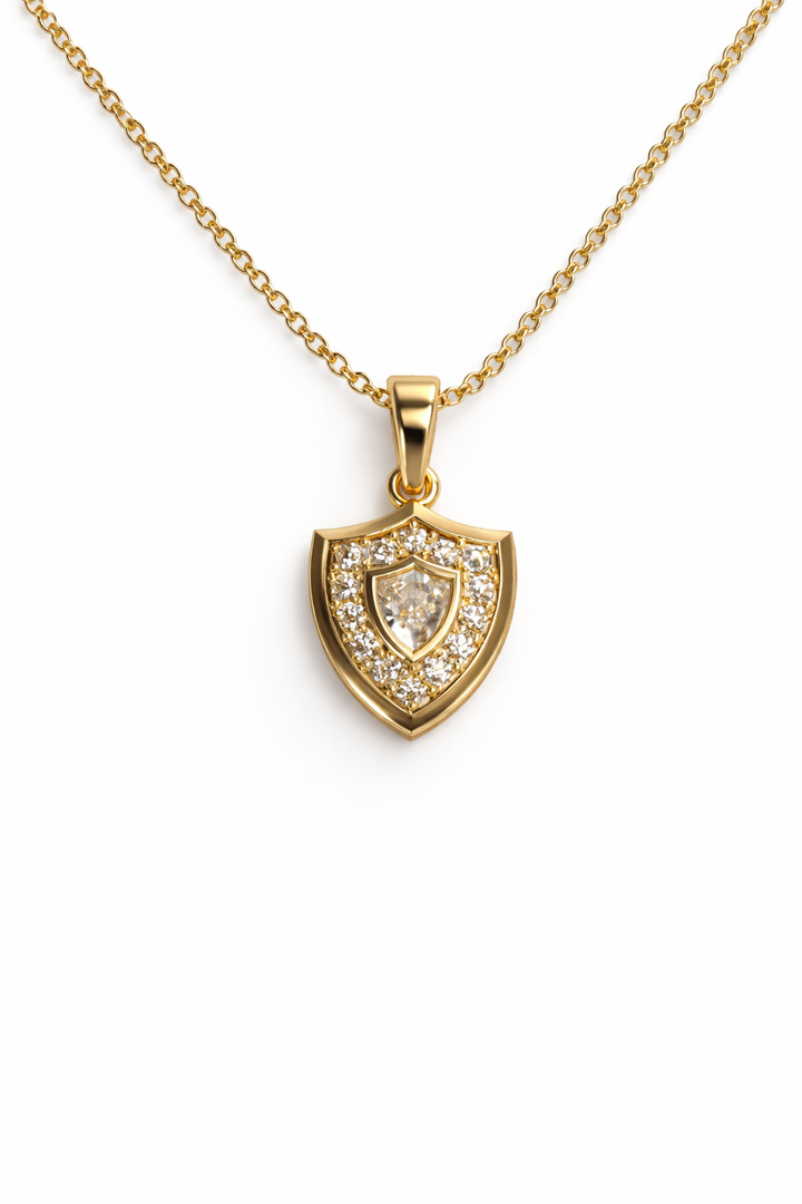 Aggie Shield™ Diamond 14K Yellow Gold Pendant