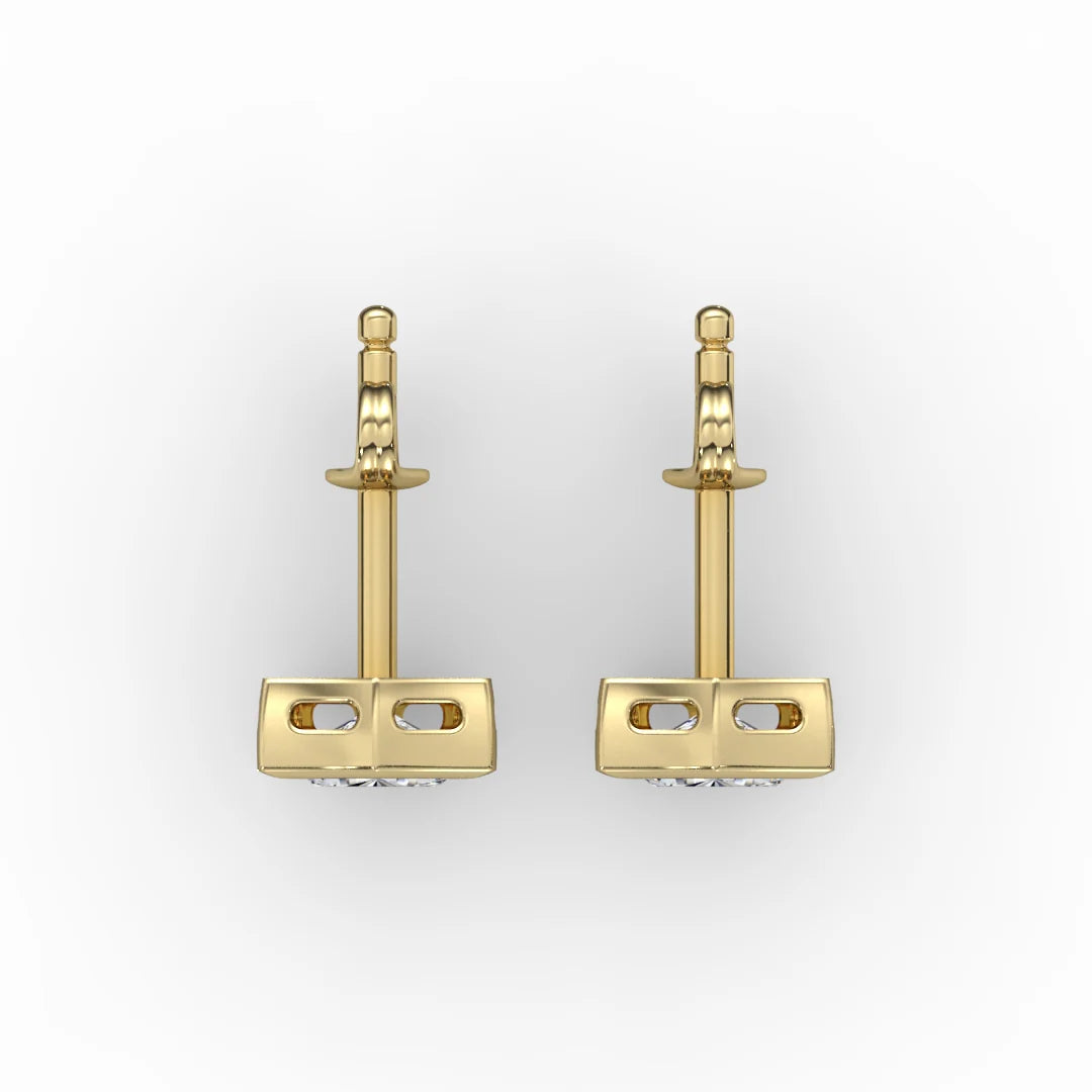 AGGIE SHIELD™ DIAMOND 14K GOLD SOLITAIRE STUDS