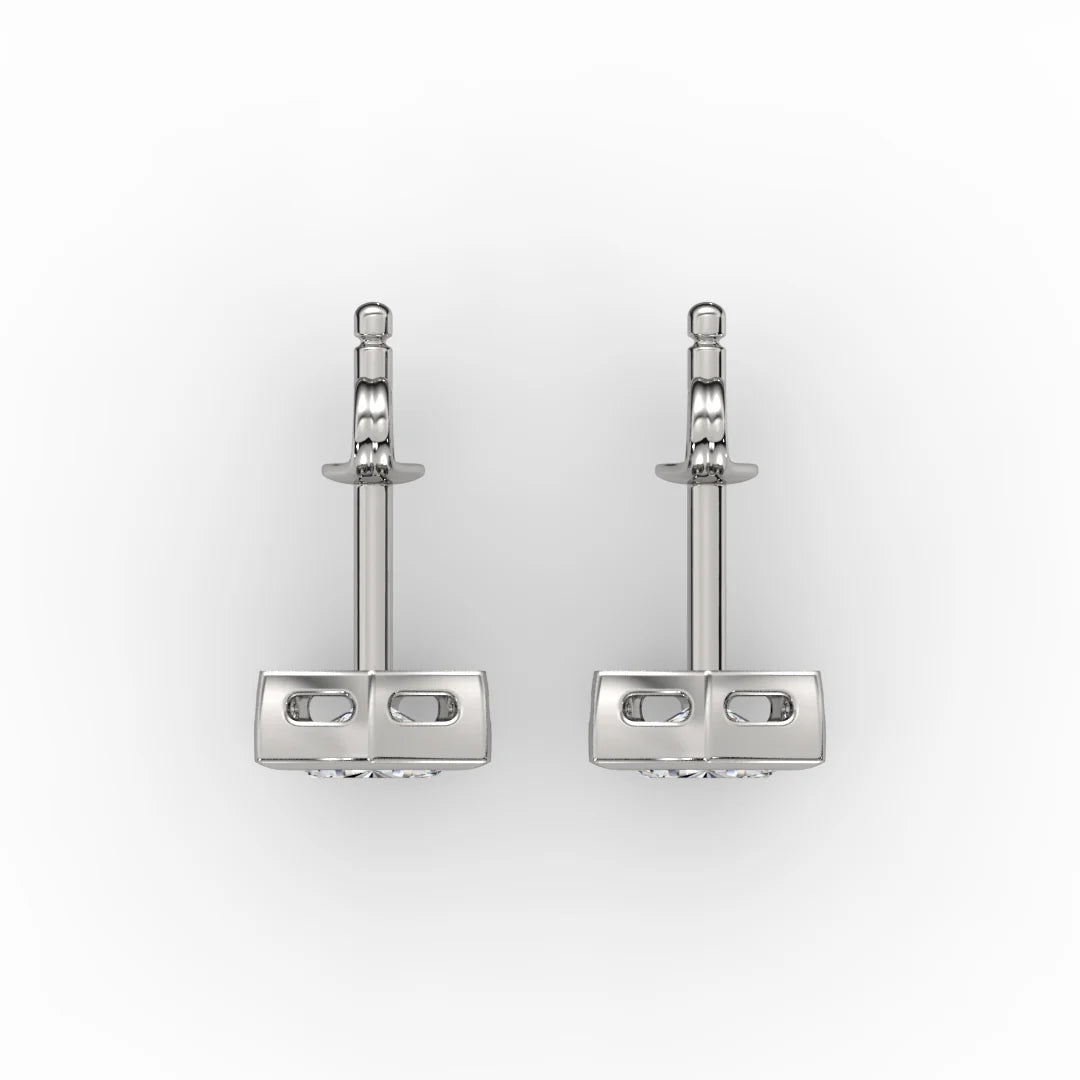 AGGIE SHIELD™ DIAMOND 14K GOLD SOLITAIRE STUDS