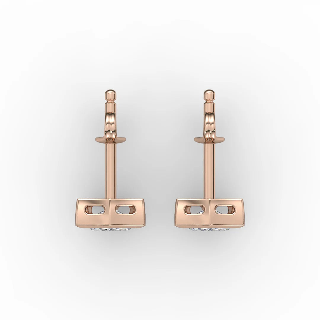 AGGIE SHIELD™ DIAMOND 14K GOLD SOLITAIRE STUDS