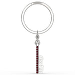 Load image into Gallery viewer, Gig'Em Silver and Garnet Spirit Keychain