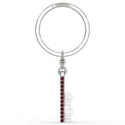 Gig'Em Silver and Garnet Spirit Keychain