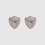 Load and play video in Gallery viewer, AGGIE SHIELD™ DIAMOND 14K GOLD SOLITAIRE STUDS