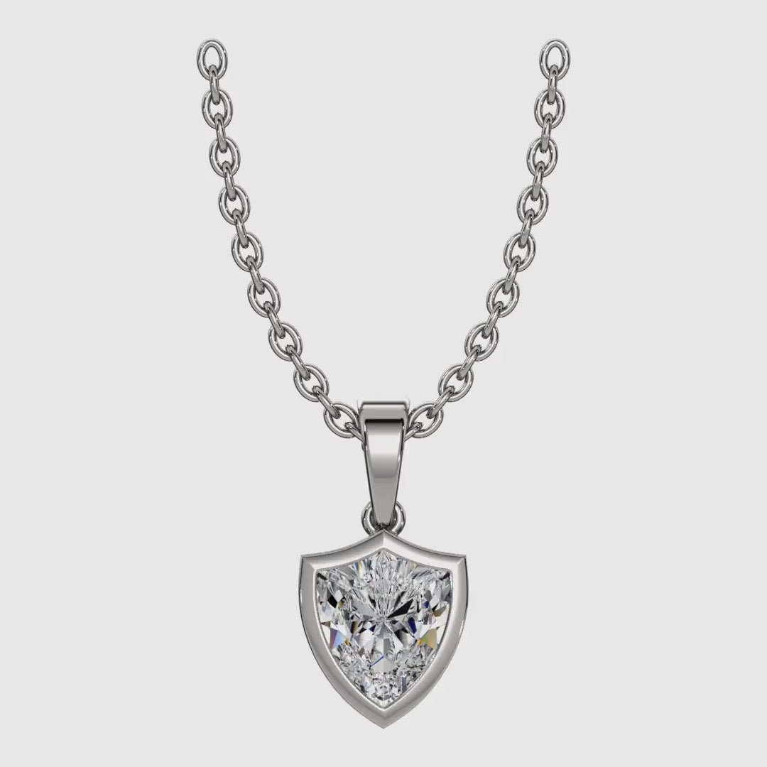 AGGIE SHIELD™ DIAMOND 14K GOLD SOLITAIRE PENDANT